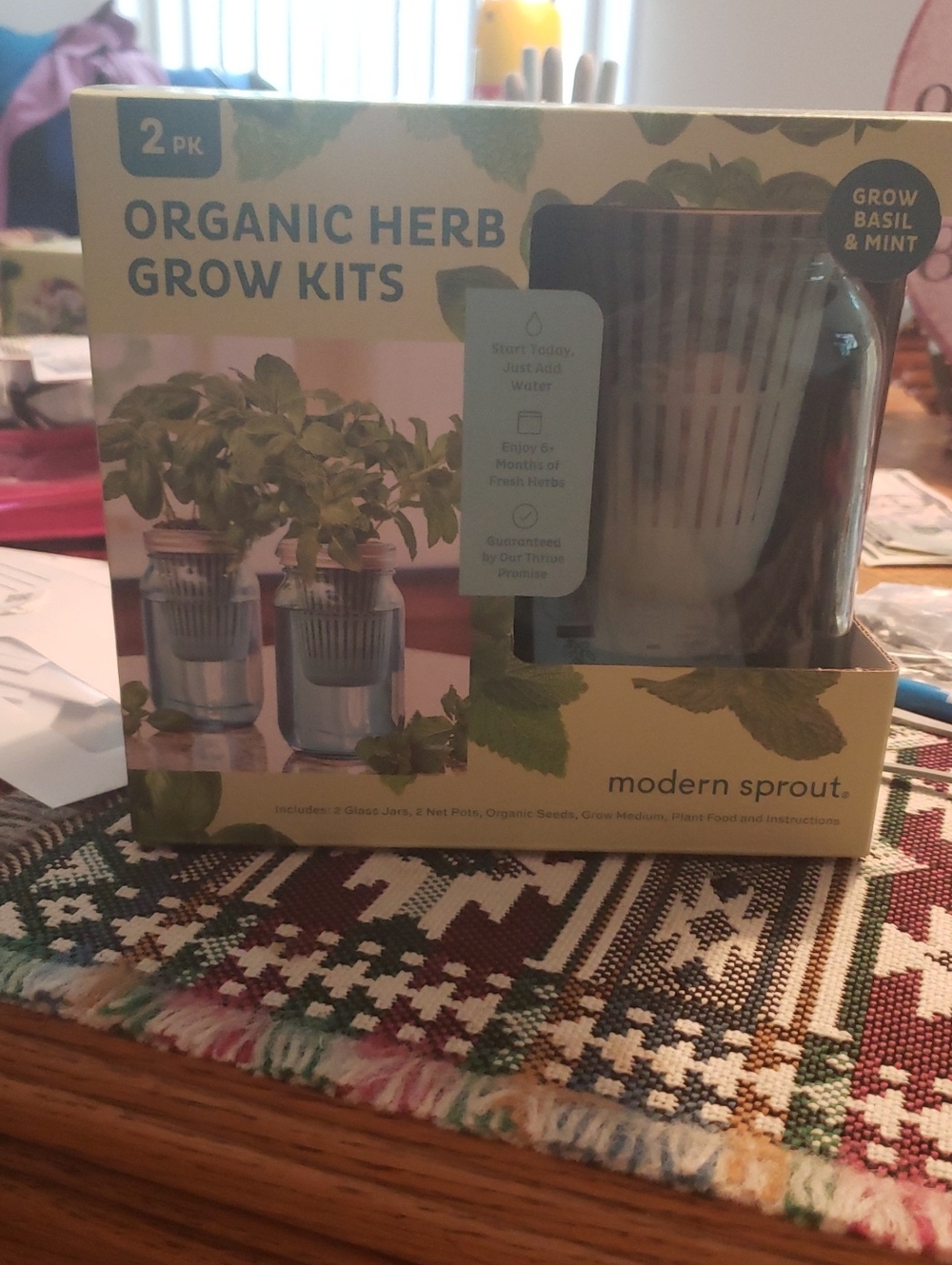Organic Herb Grow Kits - Blue Glass (2-Pack)
